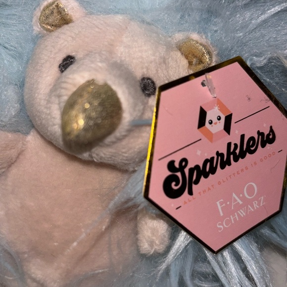 FAO Schwartz Sparklers BLUE Hedgehog Plush Toy. NWT - Picture 2 of 15